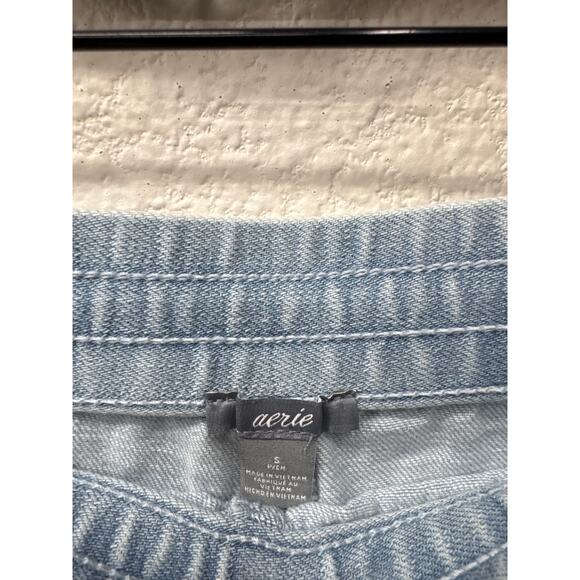 Aerie Bundle Shorts Women's Size S Drawstring Elasticated Raw Hem Chambray - Picture 2 of 6